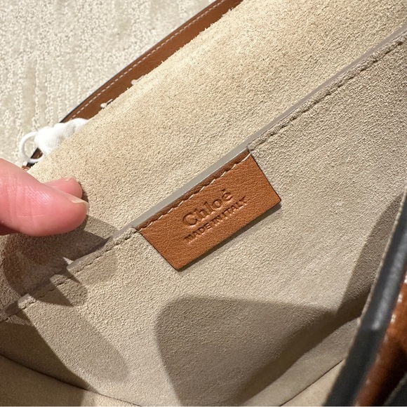 Chloe Calfskin Suede Small Jodie Camera Bag - Picture 8 of 9